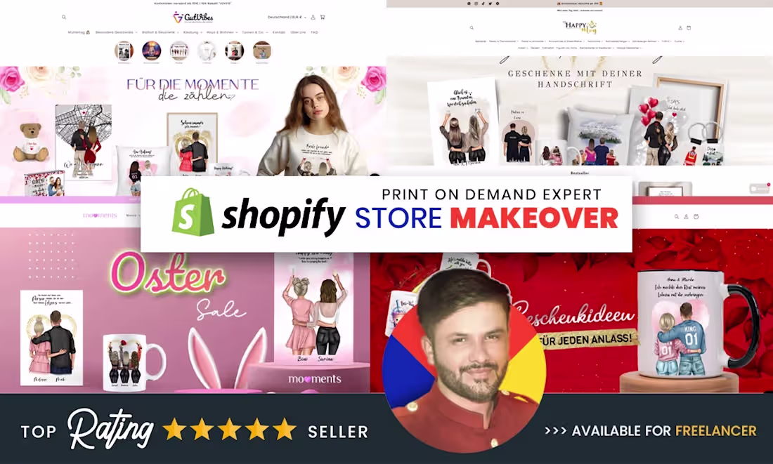 Cover image for I will makeover shopify print on demand store I specialize i...
