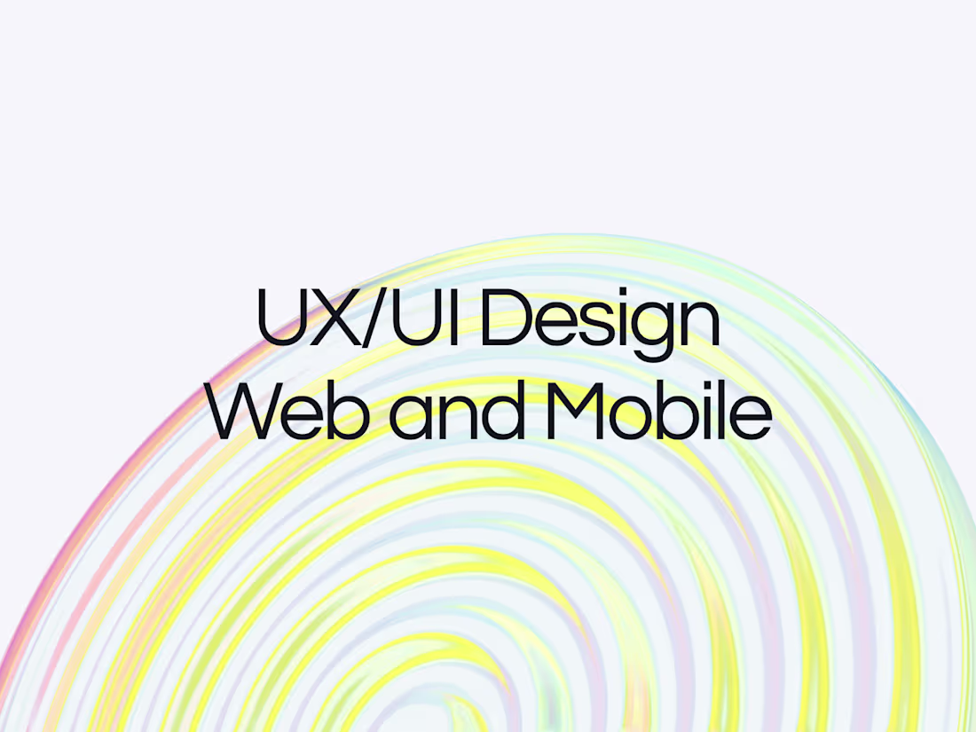Cover image for UX/UI Design for Web and Mobile