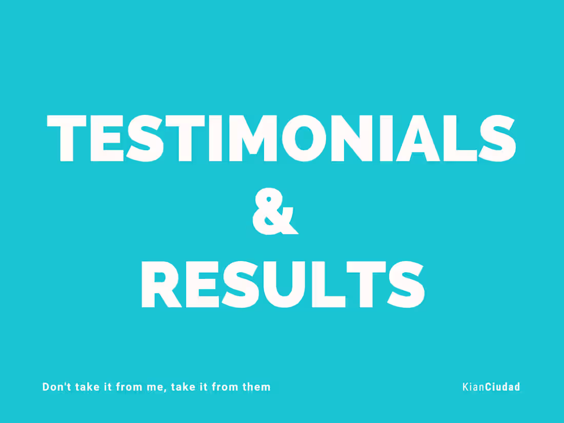 Cover image for Testimonials & Results