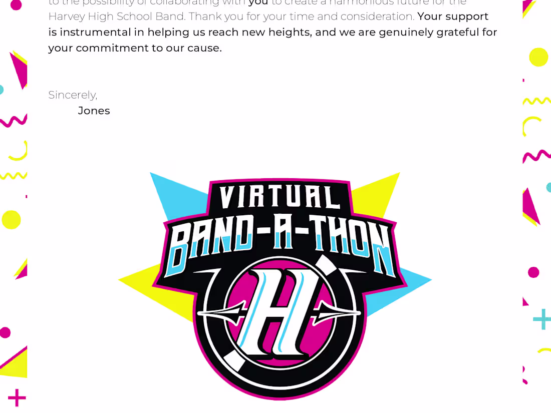 Cover image for Marching Band Sponsorship Letter Design