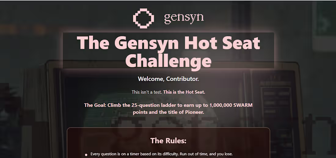 Cover image for The Gensyn Hot Seat Challenge