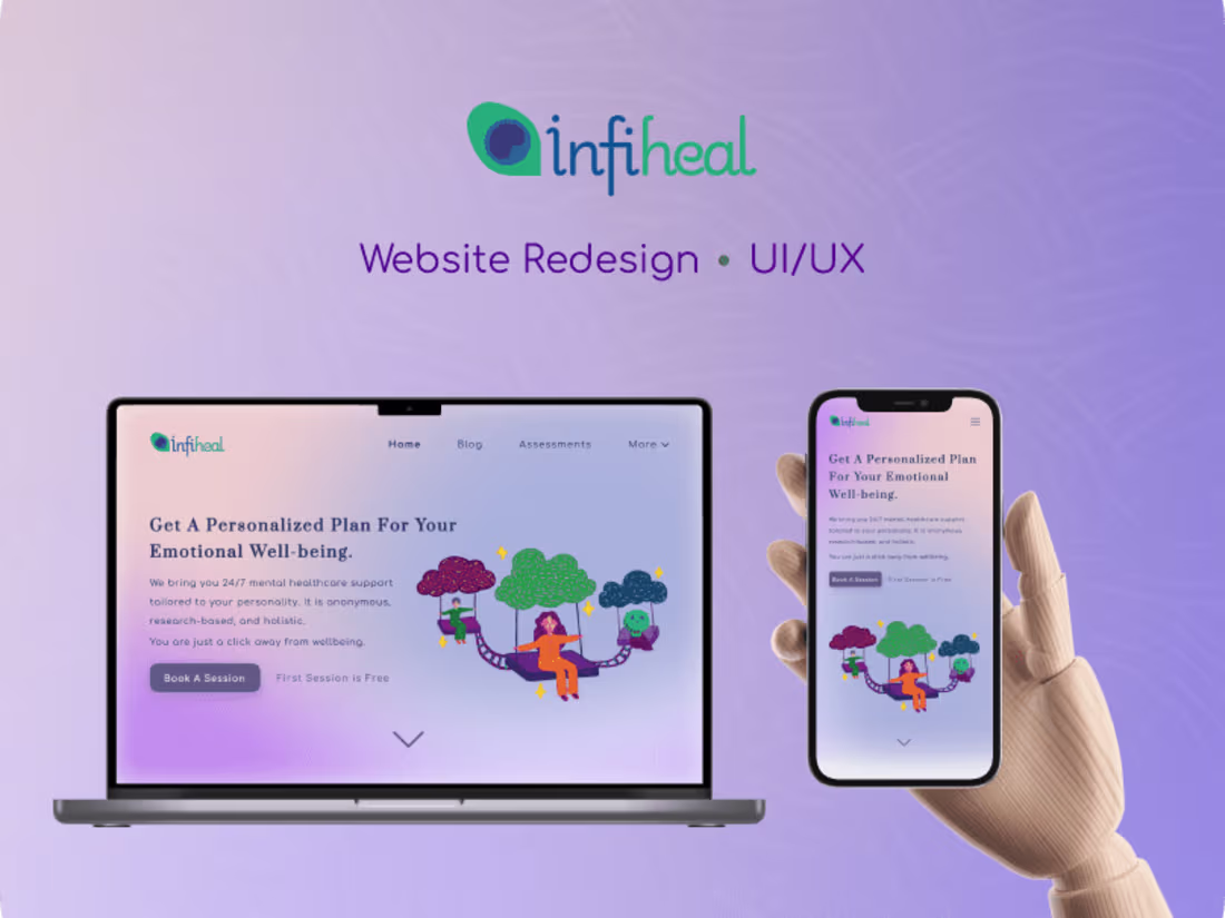 Cover image for Infiheal - Website Redesign