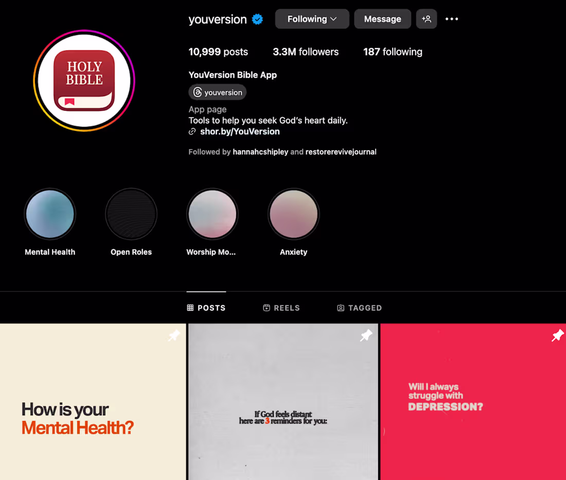 Cover image for YouVersion Social Media