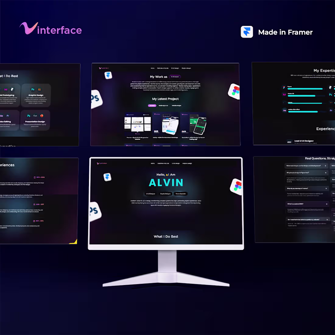 Cover image for Modern Framer Portfolio Website