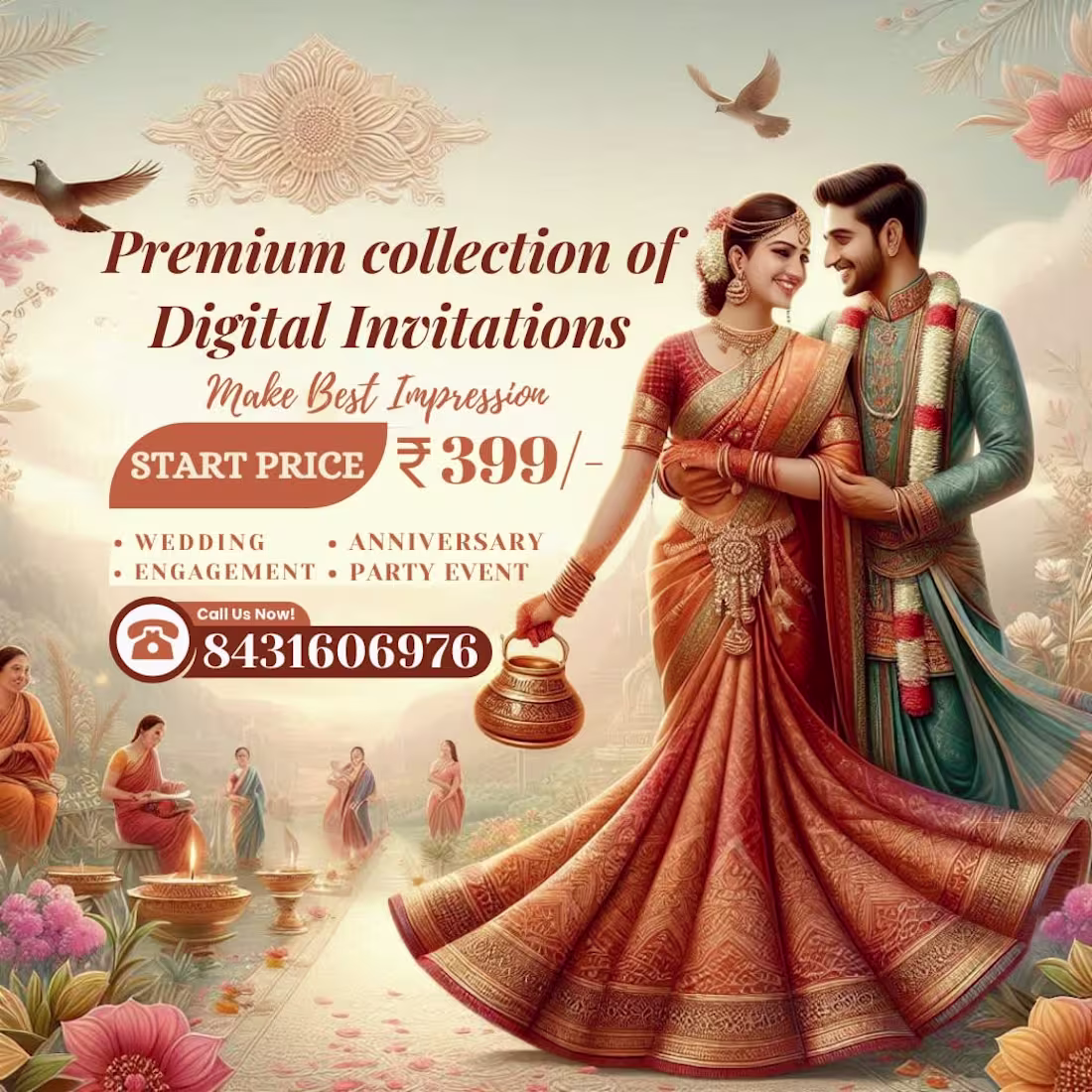 Cover image for Elegant and eye-catching wedding invitation