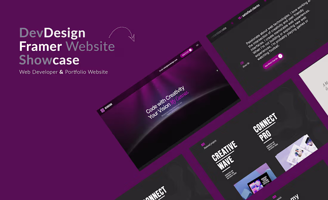 Cover image for DevDesign Framer Website Design & Development