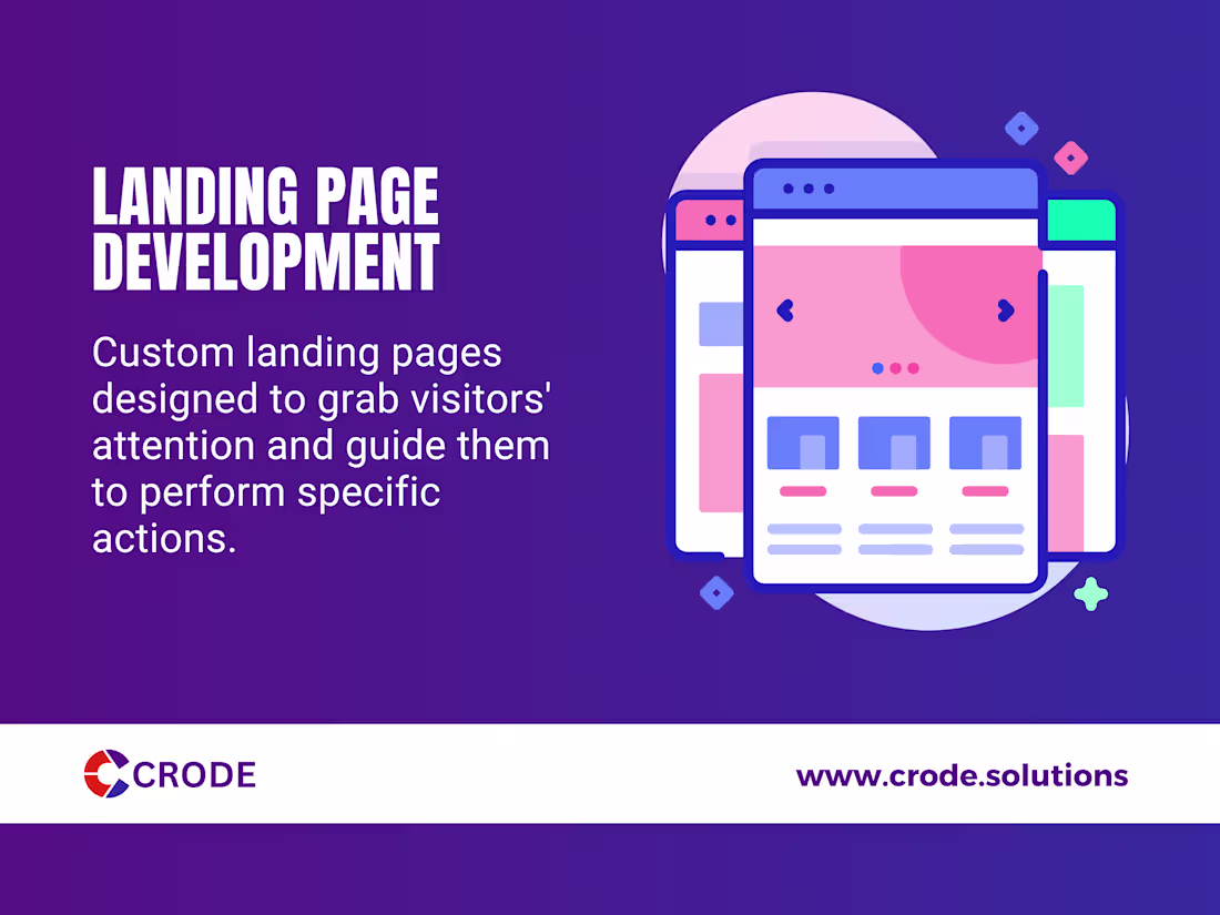 Cover image for Landing page development designed to grab visitors' attention