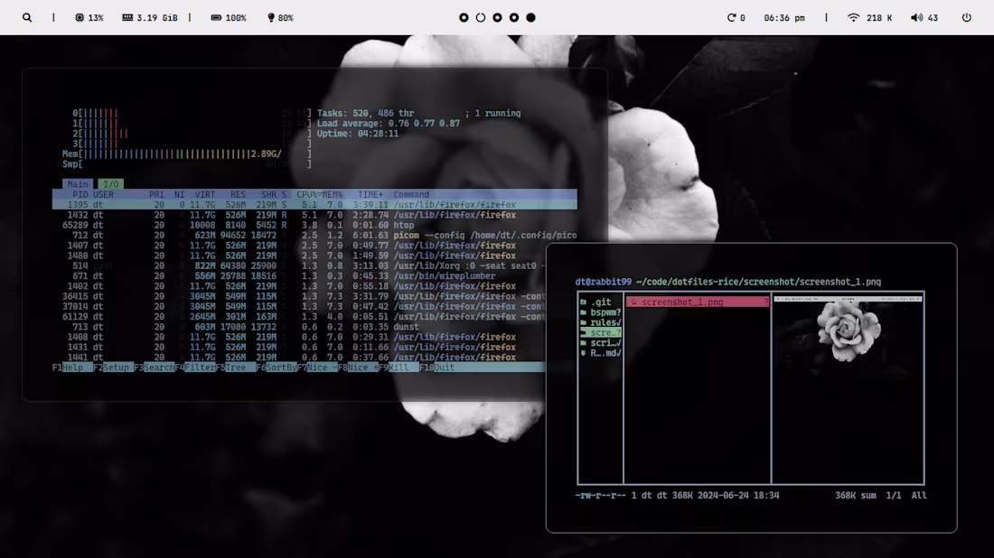 Cover image for Desktop environment ricing for Arch Linux 