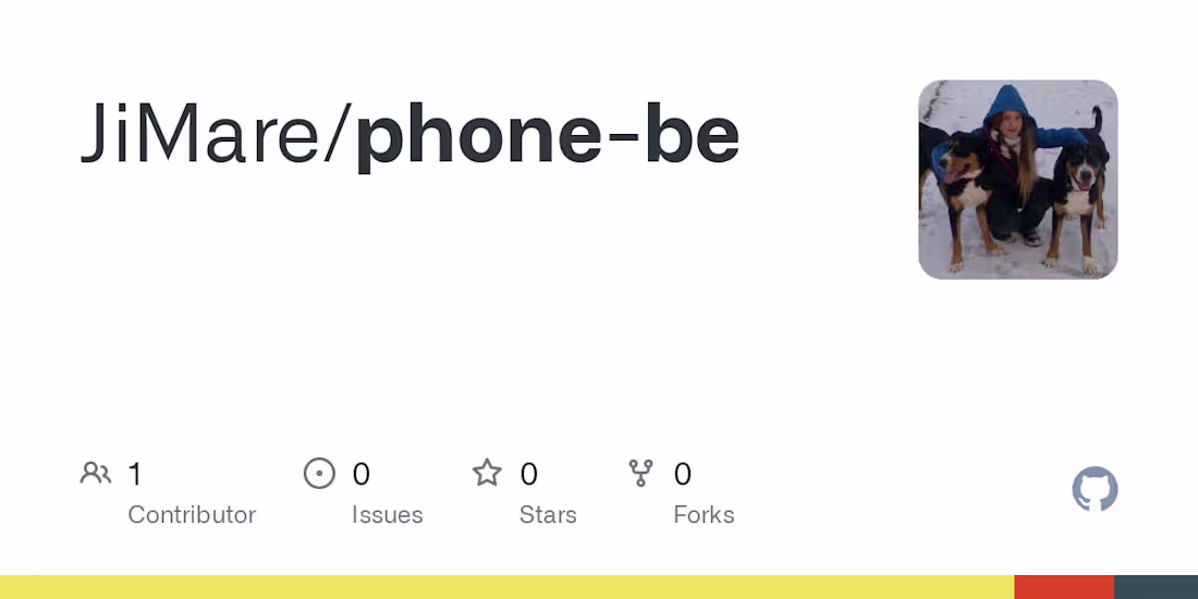 Cover image for GitHub - JiMare/phone-be