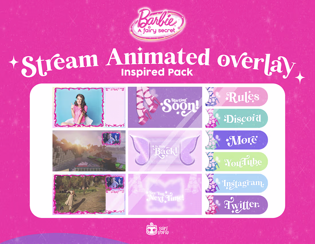 Cover image for BARBIE STREAM ANIMATED OVERLAY