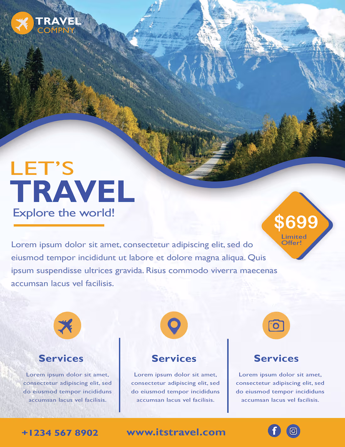 Cover image for This is a travel flayer.