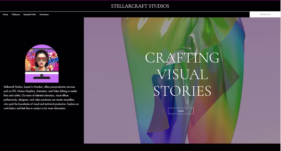 Cover image for Animation Studio Website: Design and Content Editing