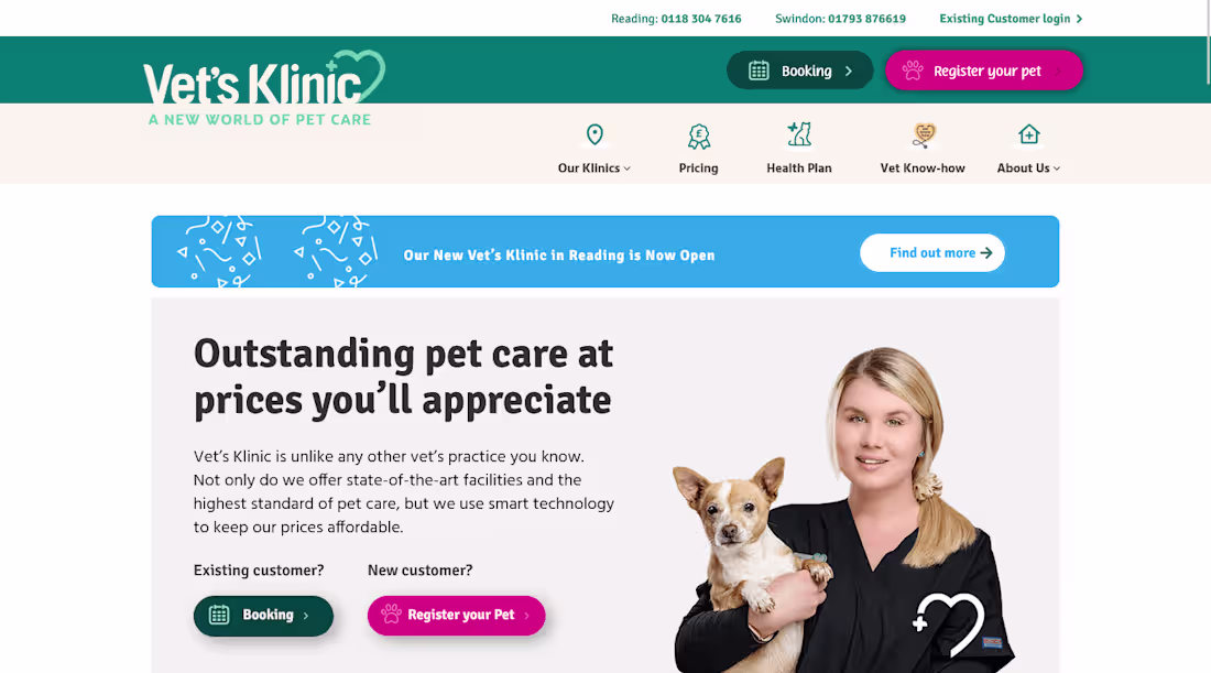 Cover image for Vetsklinic.co.uk