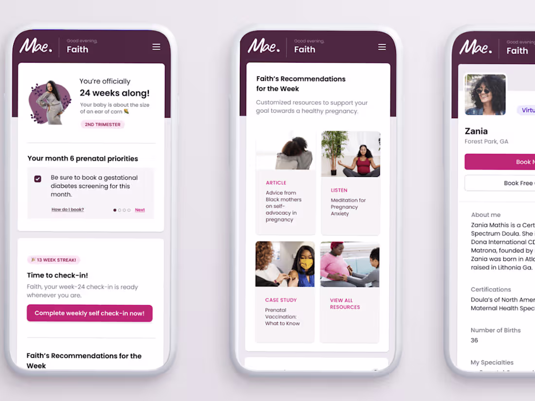 Cover image for Digital Maternal Health Solution -  Mae 