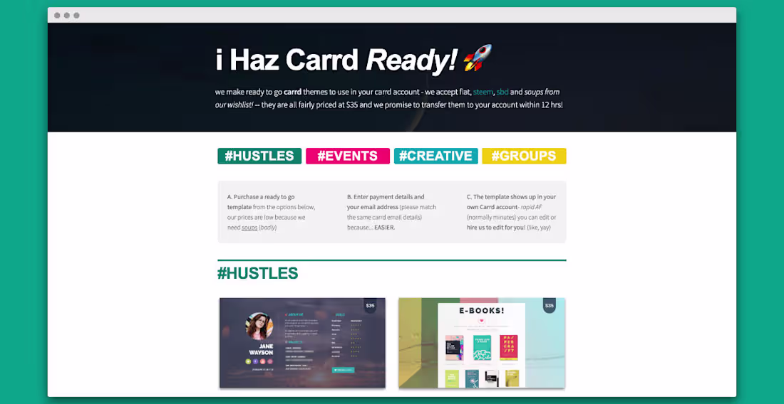 Cover image for Landing Pages Templates for Carrd