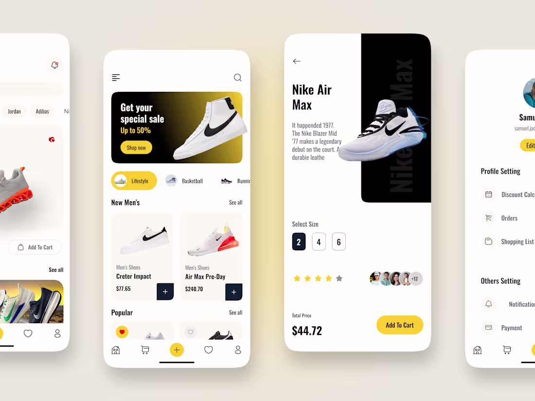 Cover image for Nike Shopping App Design Concept