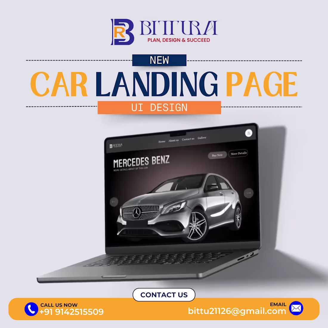 Cover image for Car landing page Ui design by bittu rai :: Behance