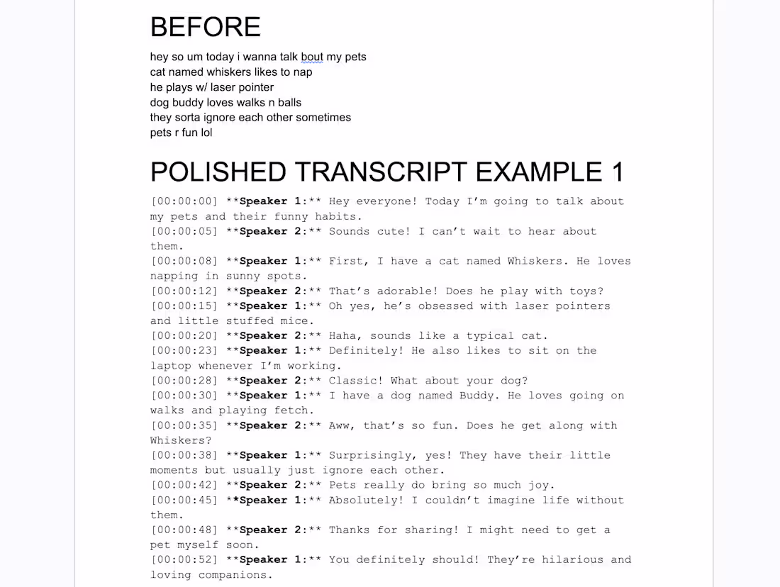 Cover image for Transcripts with speaker & timestamps