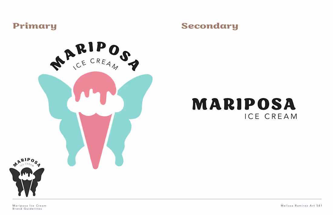 Cover image for Mariposa Ice Cream Rebrand Design