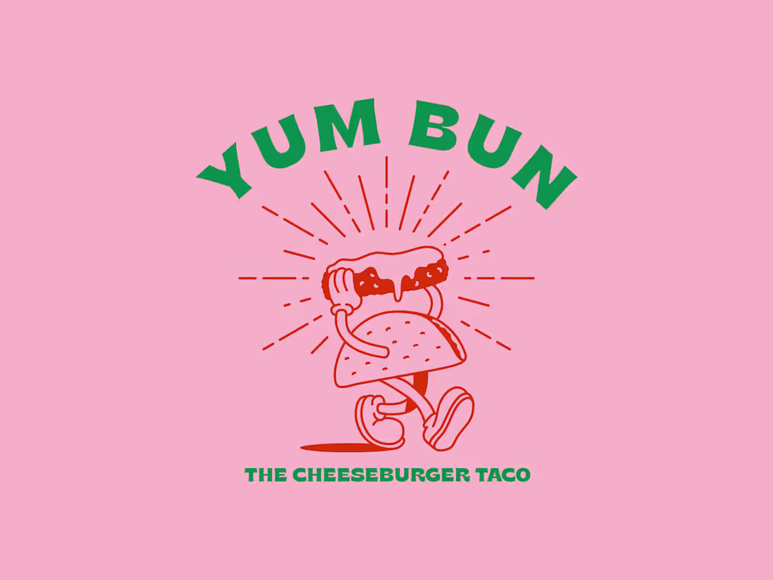 Cover image for YUM BUN Cheeseburger Taco Brand