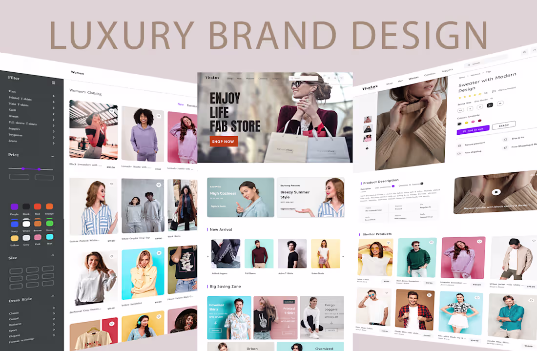 Cover image for LUXURY FASHION WEB DESIGN