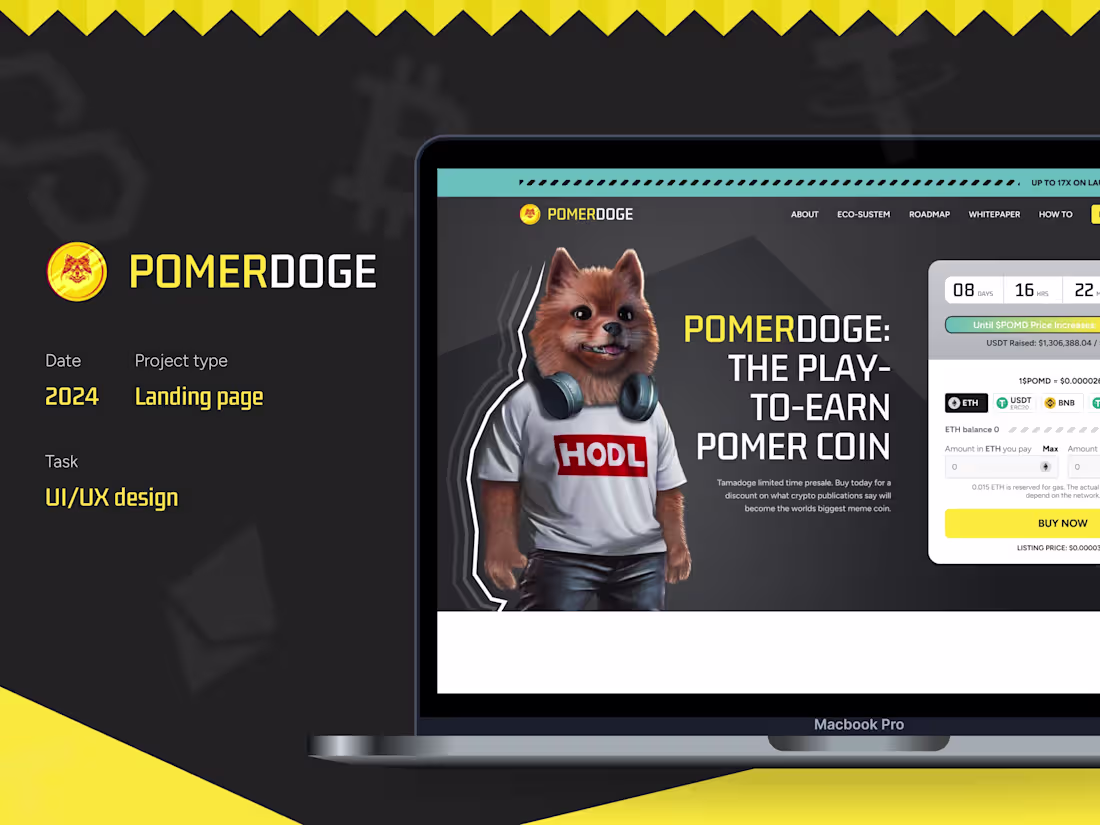 Cover image for Landing Page Design for P2E Gaming Platform