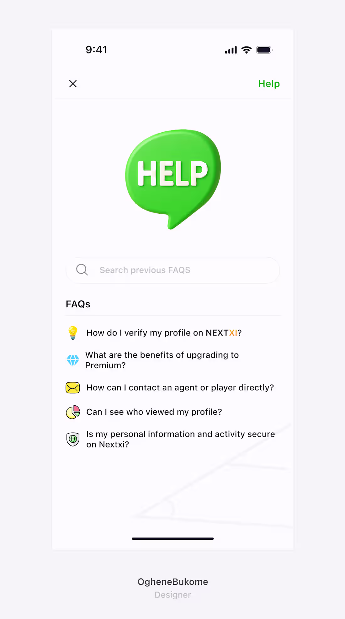 Cover image for Help and FAQs screen for