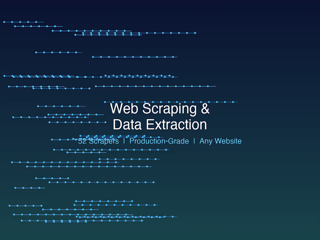 Cover image for Custom Web Scraping & Data ExtractionWeb Scraping
