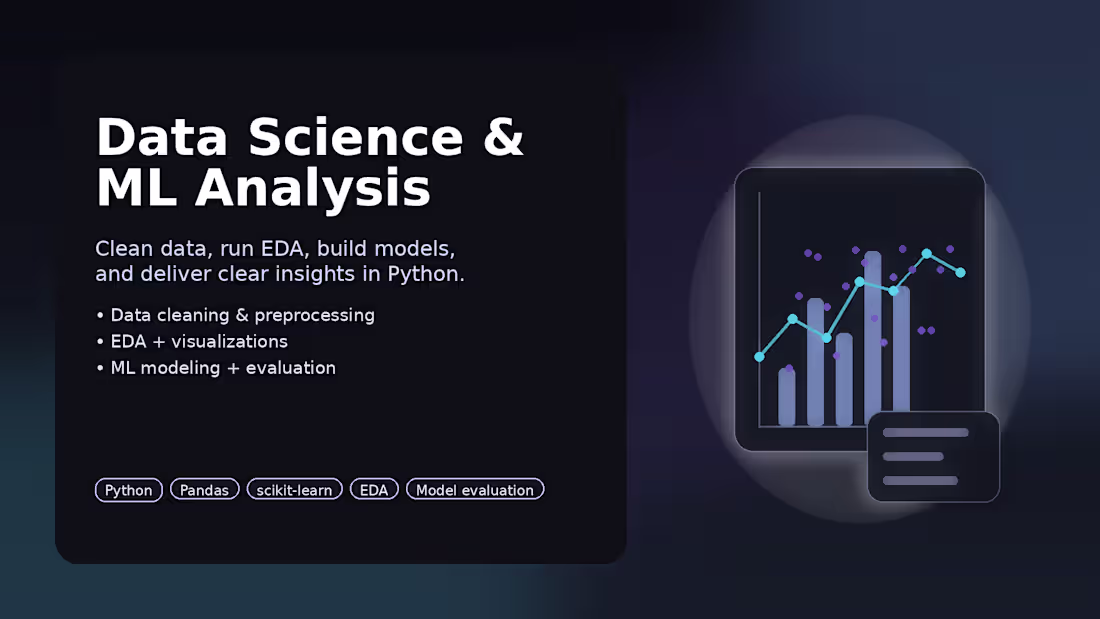 Cover image for Data Science & ML Analysis (Python / Pandas)
