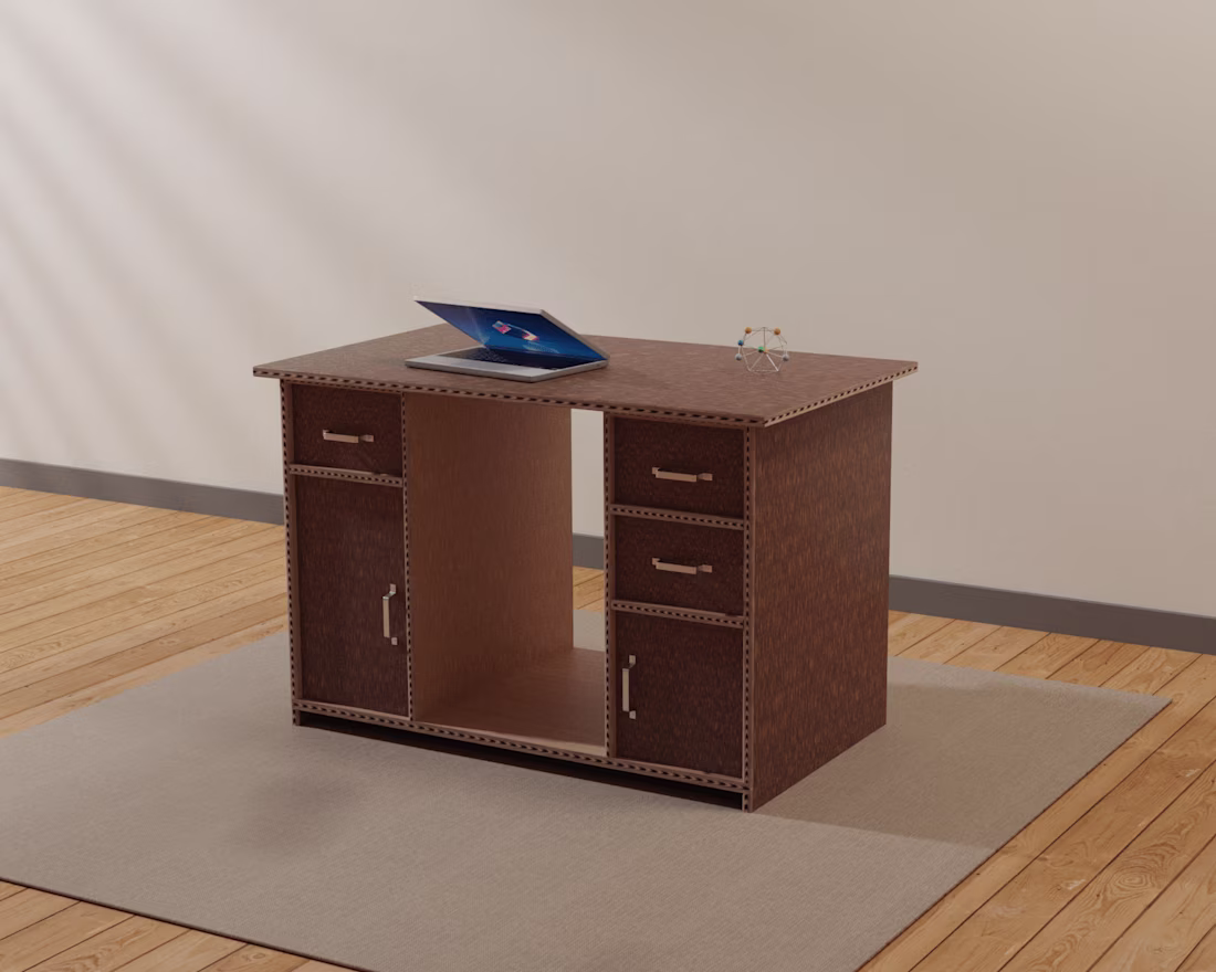 Cover image for Wooden Desk - Furniture Visualization