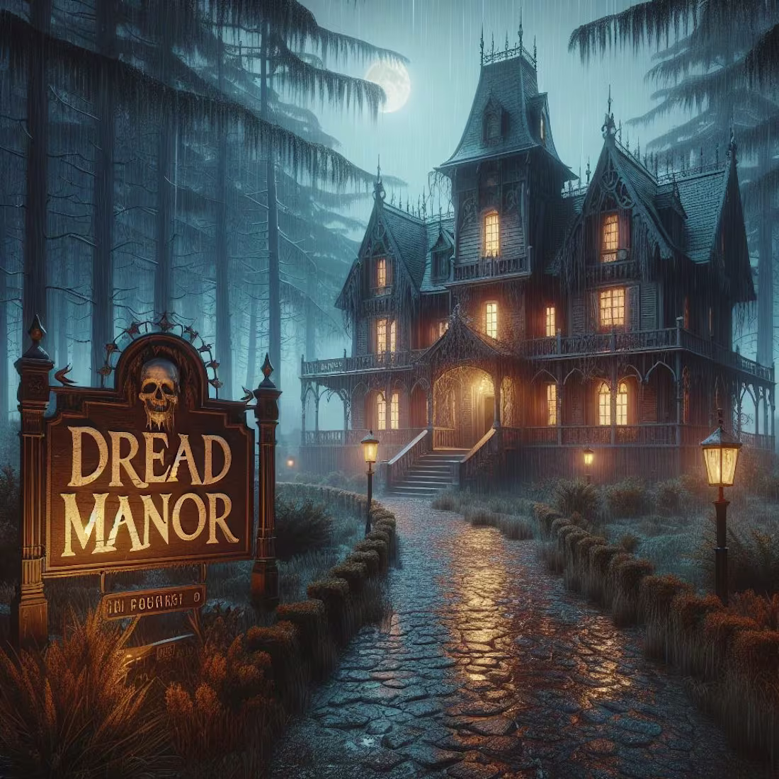Cover image for Dread Manor: A Horror Puzzle Game