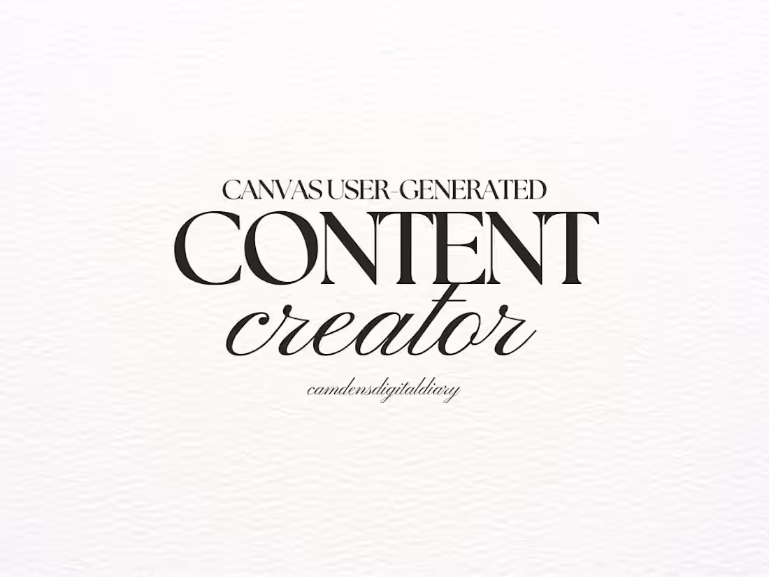 Cover image for Canvas UGC (Brand Page Setup + Management + Content Creation)