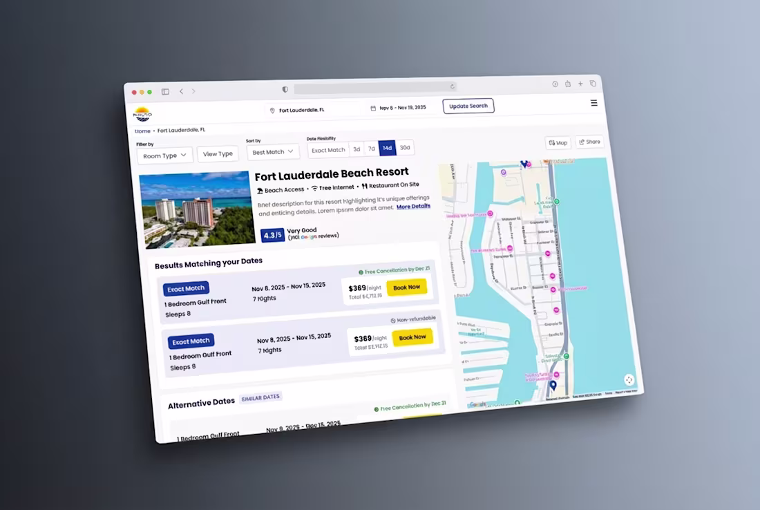 Cover image for Rialto Vacations B2C Marketplace Redesign