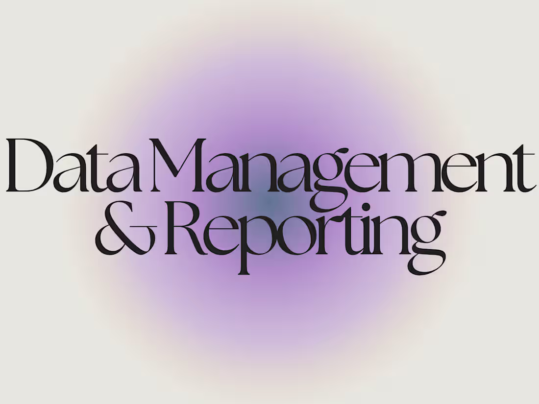 Cover image for Data Management & Reporting