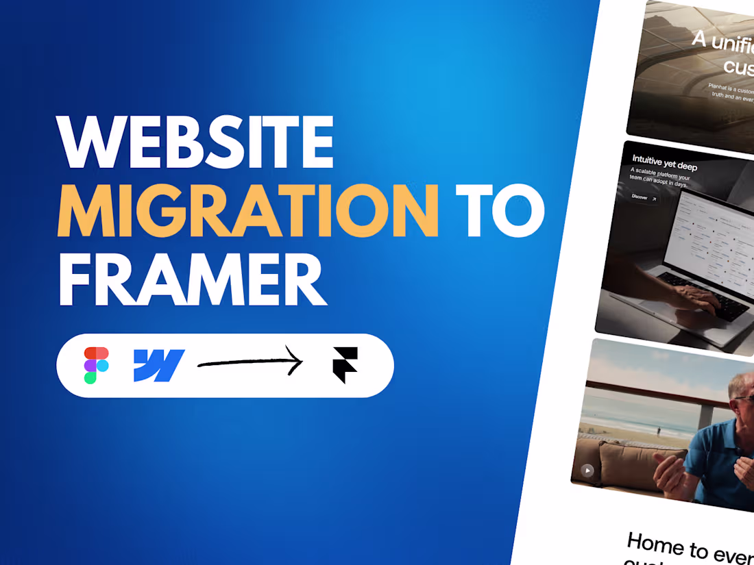 Cover image for Figma to Framer | Webflow to Framer Website Development