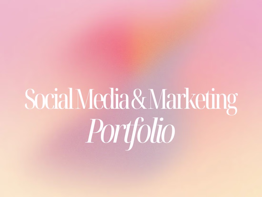 Cover image for Social Media & Marketing Manager Portfolio
