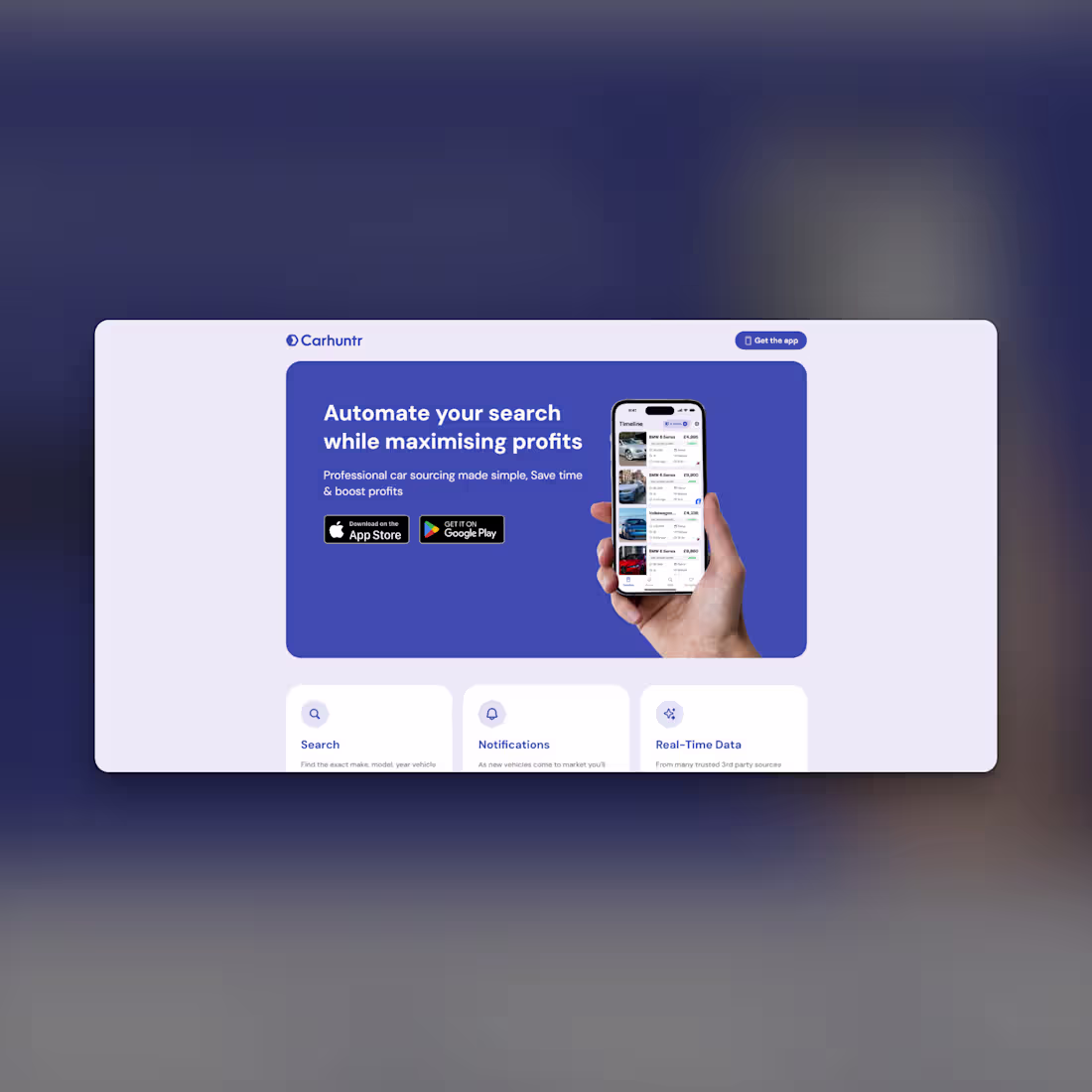 Cover image for Carhuntr AI webflow site development