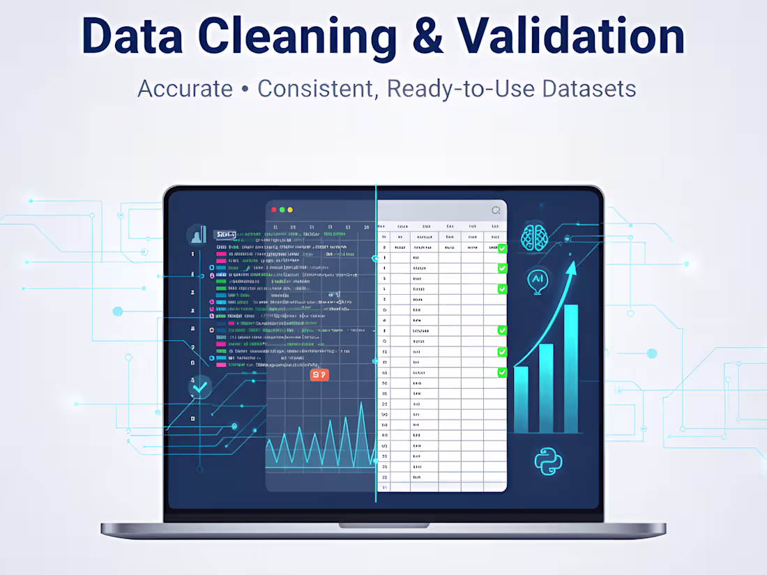 Cover image for Data Cleaning & Validation for ML, Analytics & Reports 