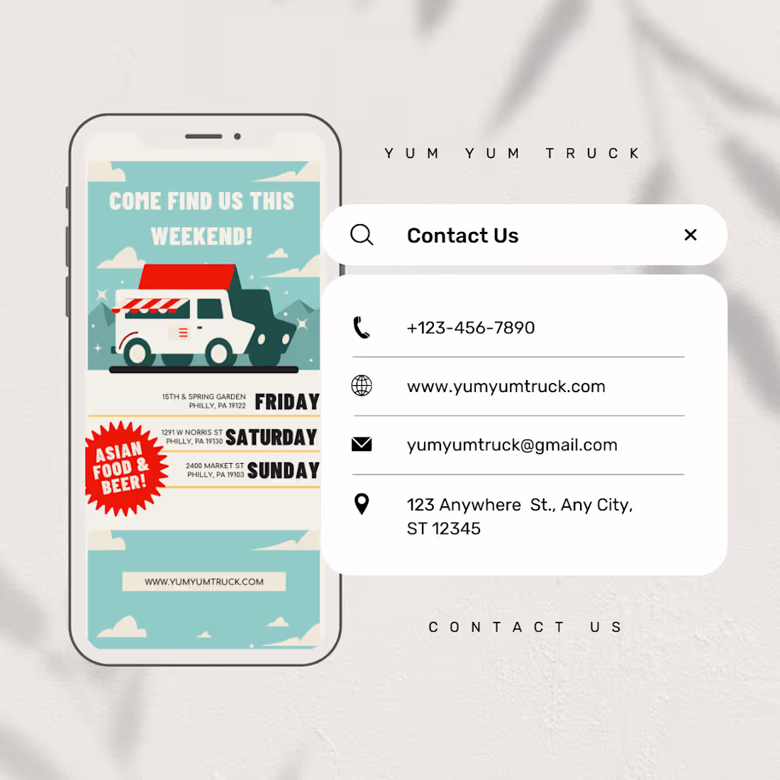 Cover image for Social Media Templates- YUM YUM Truck