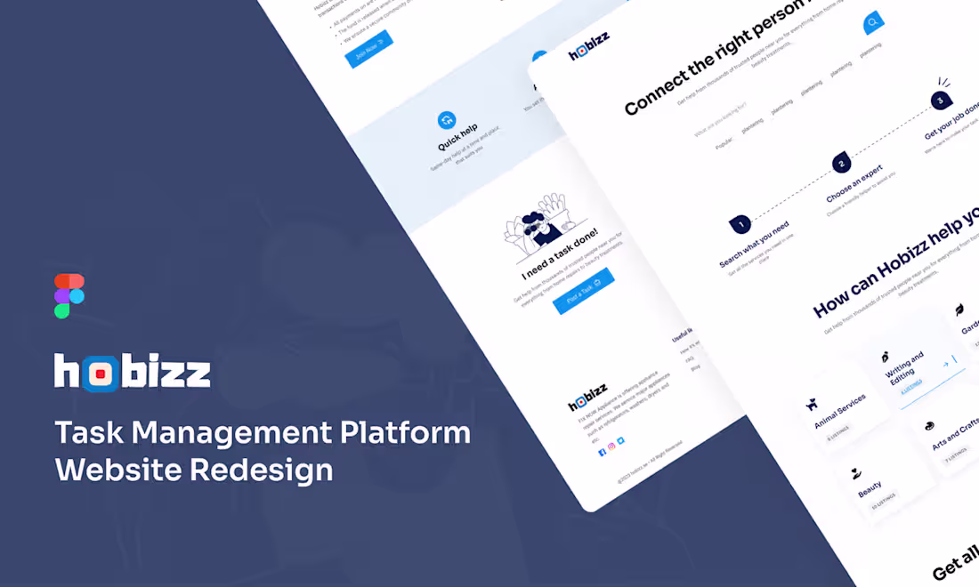 Cover image for Redesign hobizz Website with better UX and CRO
