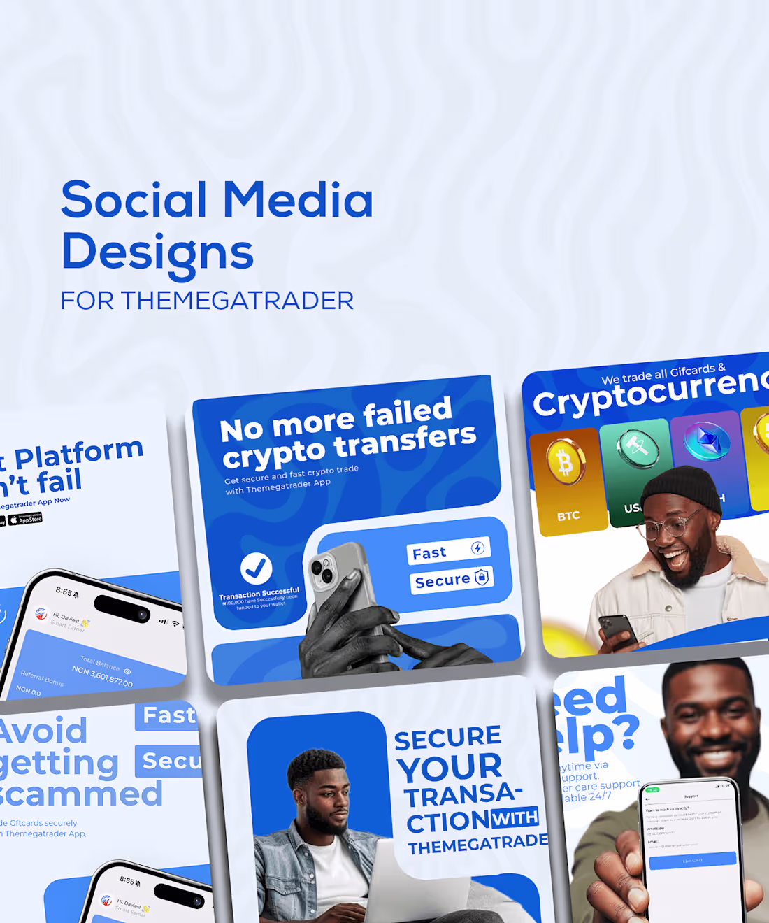 Cover image for Social Media Designs for Themegatrader – Crypto App