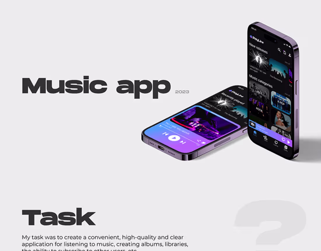 Cover image for Music mobile app (study case) 