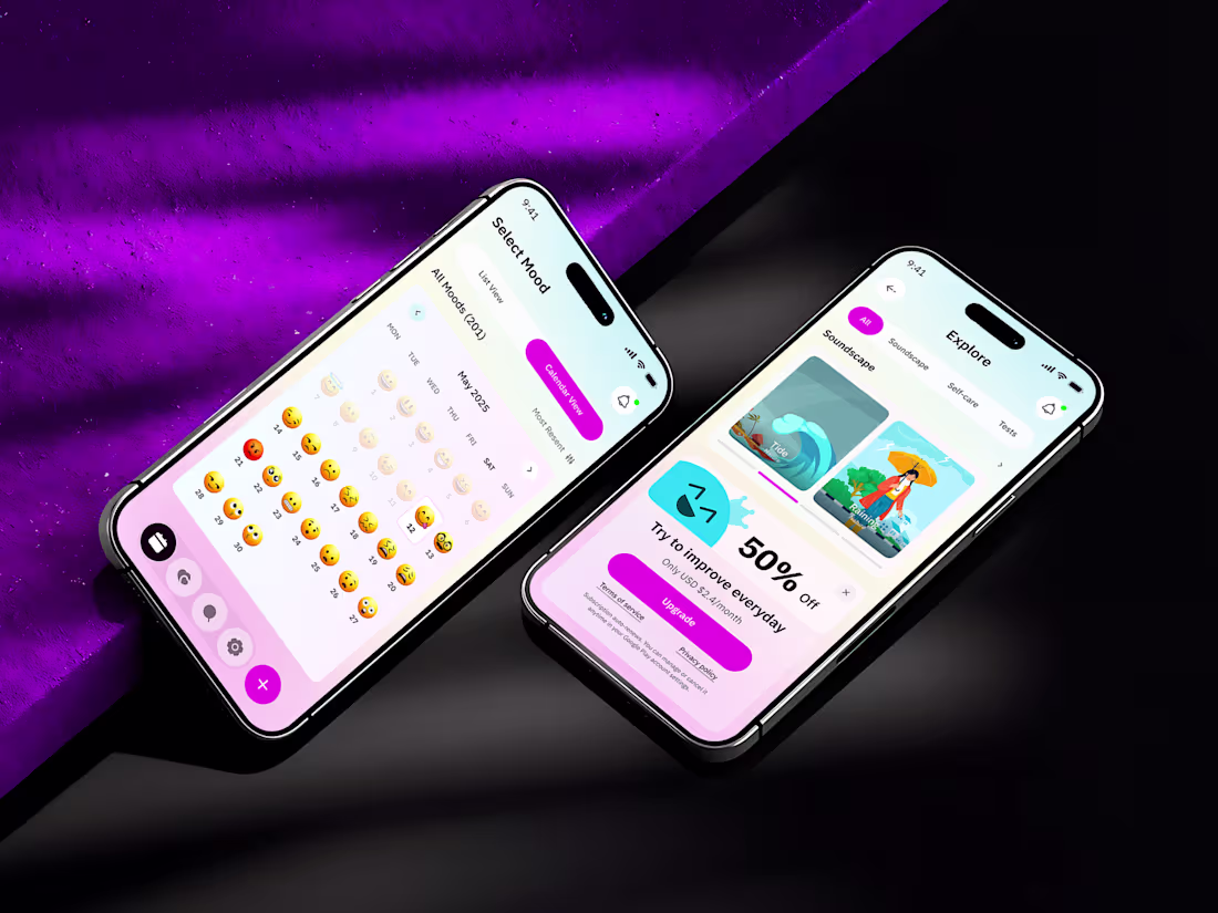 Cover image for Mental Health Mobile App UI Design