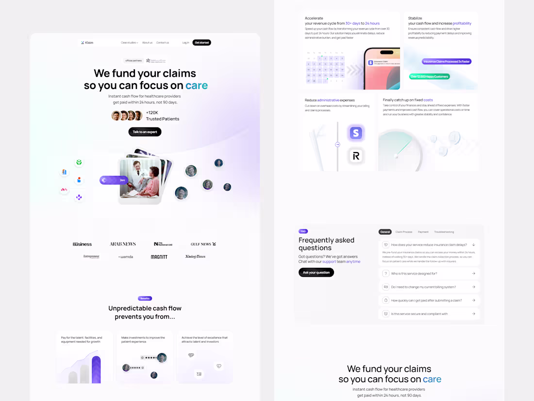 Cover image for Landing page design for an insurance claim company serving h...