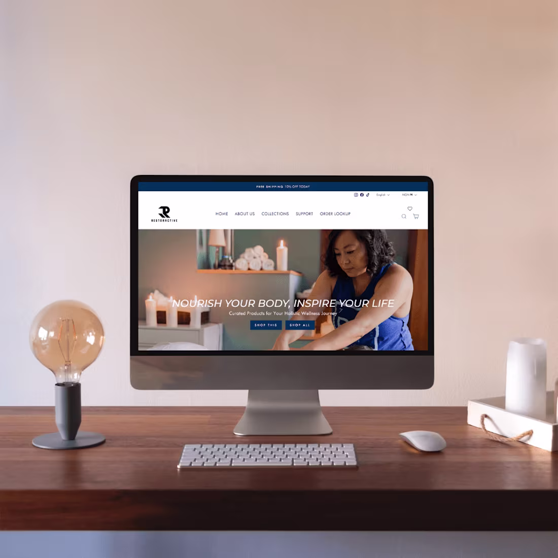 Cover image for High Coverting Store for Wellbeing and Fitness Business Owner