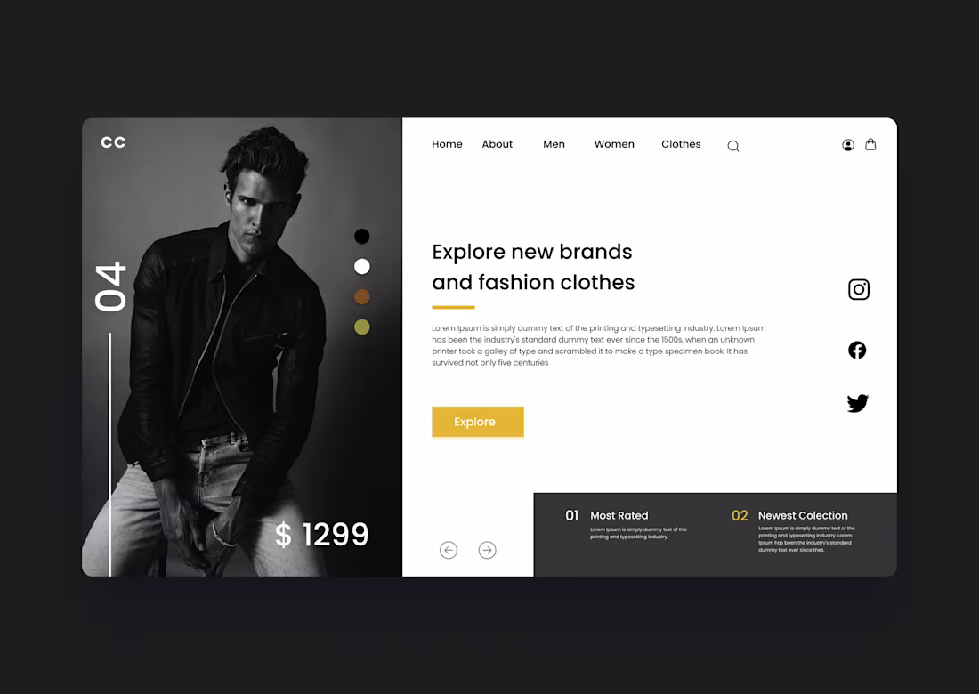 Cover image for Ux-Ui Web Concept Design - Fashion