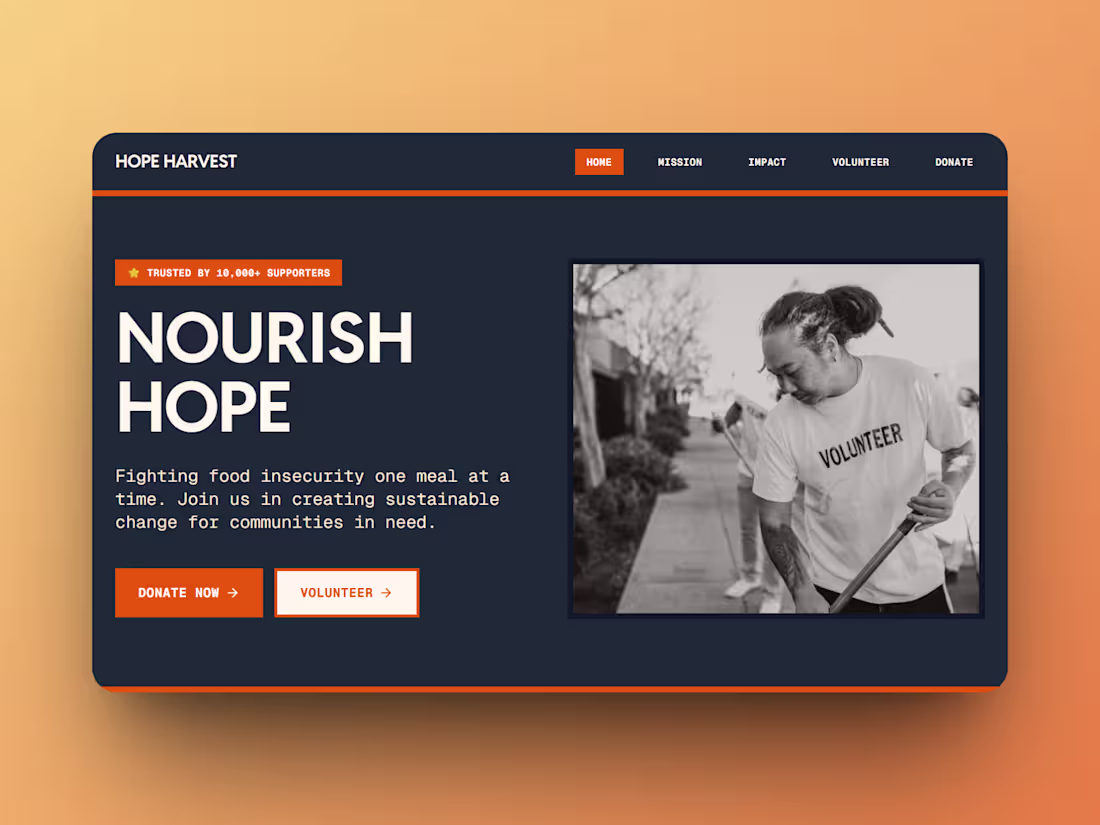 Cover image for Nourish Hope Charity Website Design