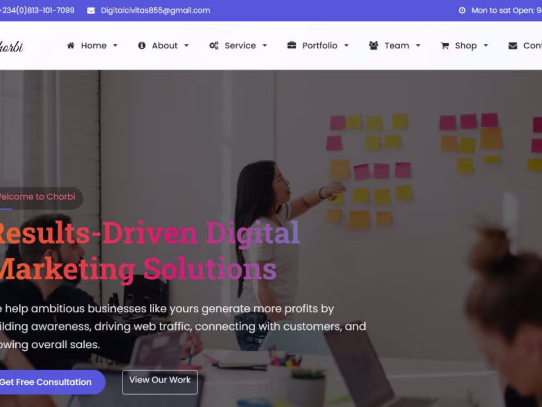 Cover image for Visually Engaging Web Template for Creative Agencies