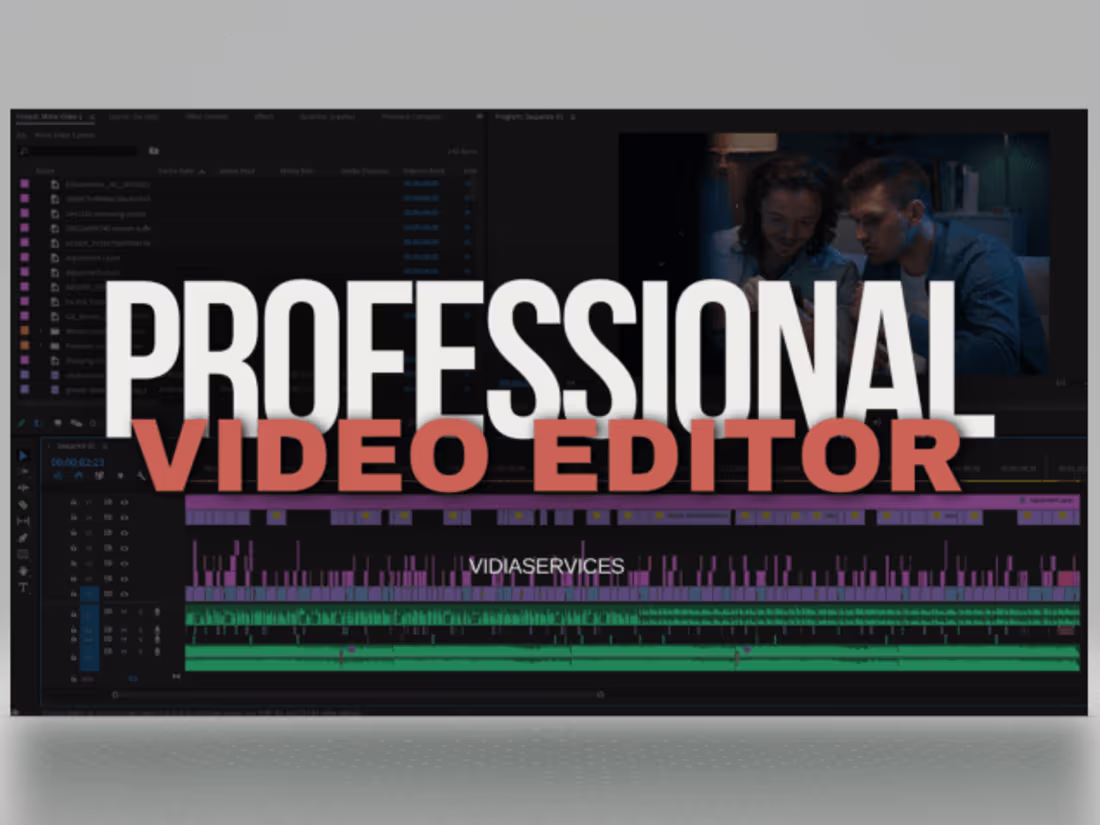 Cover image for High-quality video editing services and YouTube Management.