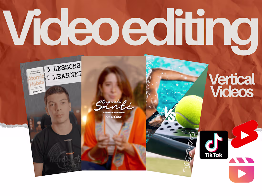 Cover image for Video Editing Vertical videos ( Reels / tiktoks/ shorts ) 
